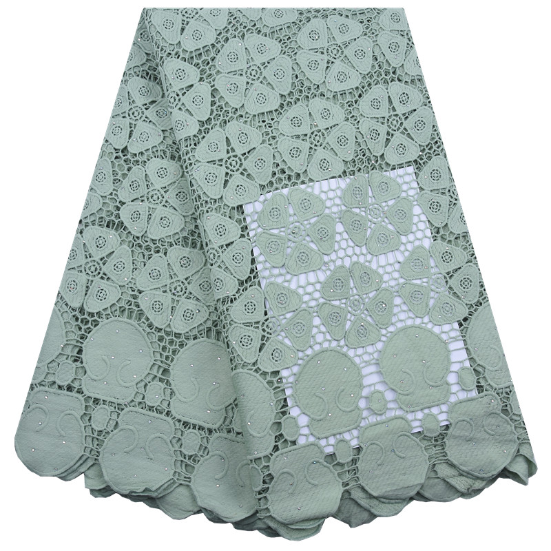 Crystal Mesh Fabric - ผ้าลูกไม้ guipure แอฟริกันที่มีหิน2024ที่มีคุณภาพสูงลูกไม้สายกับคริสตัล5หลาสำหรับชุดเย็บ F2147