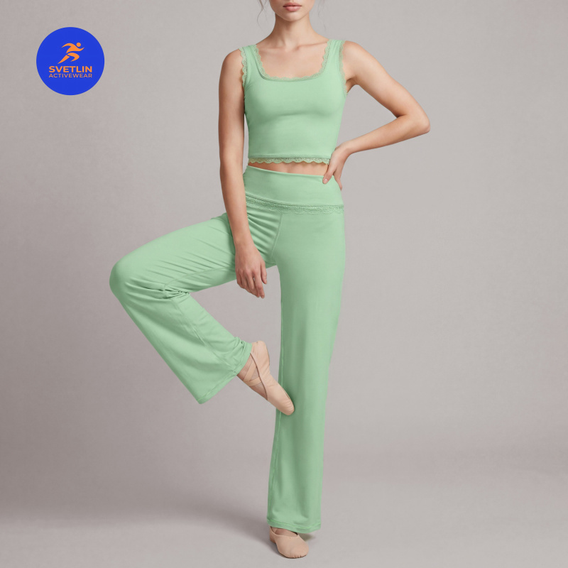 Elastic Lace Trim - SVETLIN ชุดออกกำลังกายและชุดโยคะคุณภาพสูง ไซส์ EU US ชุดสองชิ้น