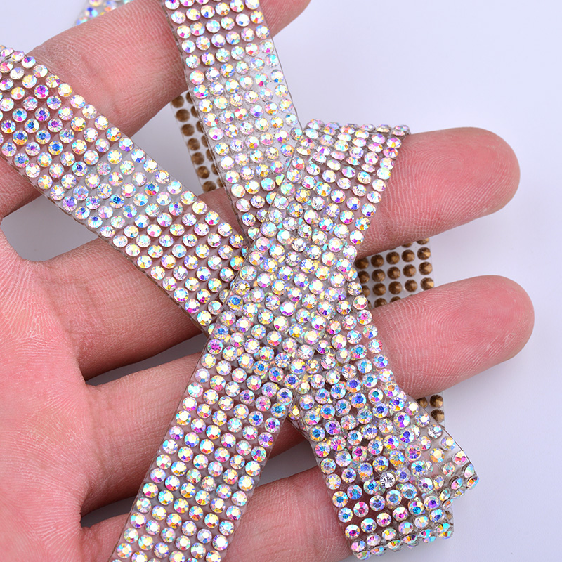 JUNAO สายรัดคริสตัล AB พลอยเที - Crystal Mesh Fabric บทวิจารณ์และราคา