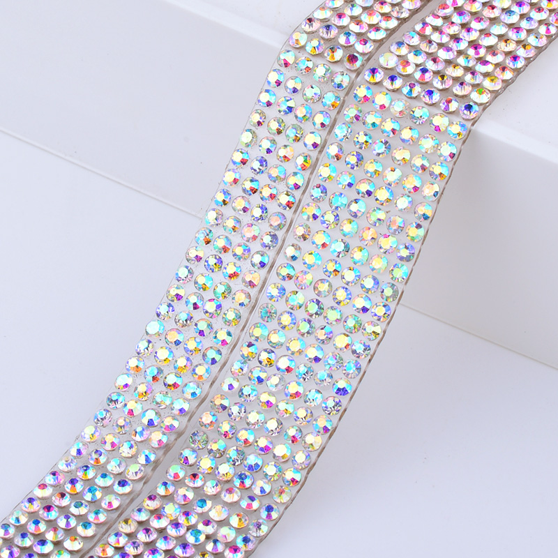 JUNAO สายรัดคริสตัล AB พลอยเที - Crystal Mesh Fabric บทวิจารณ์และราคา