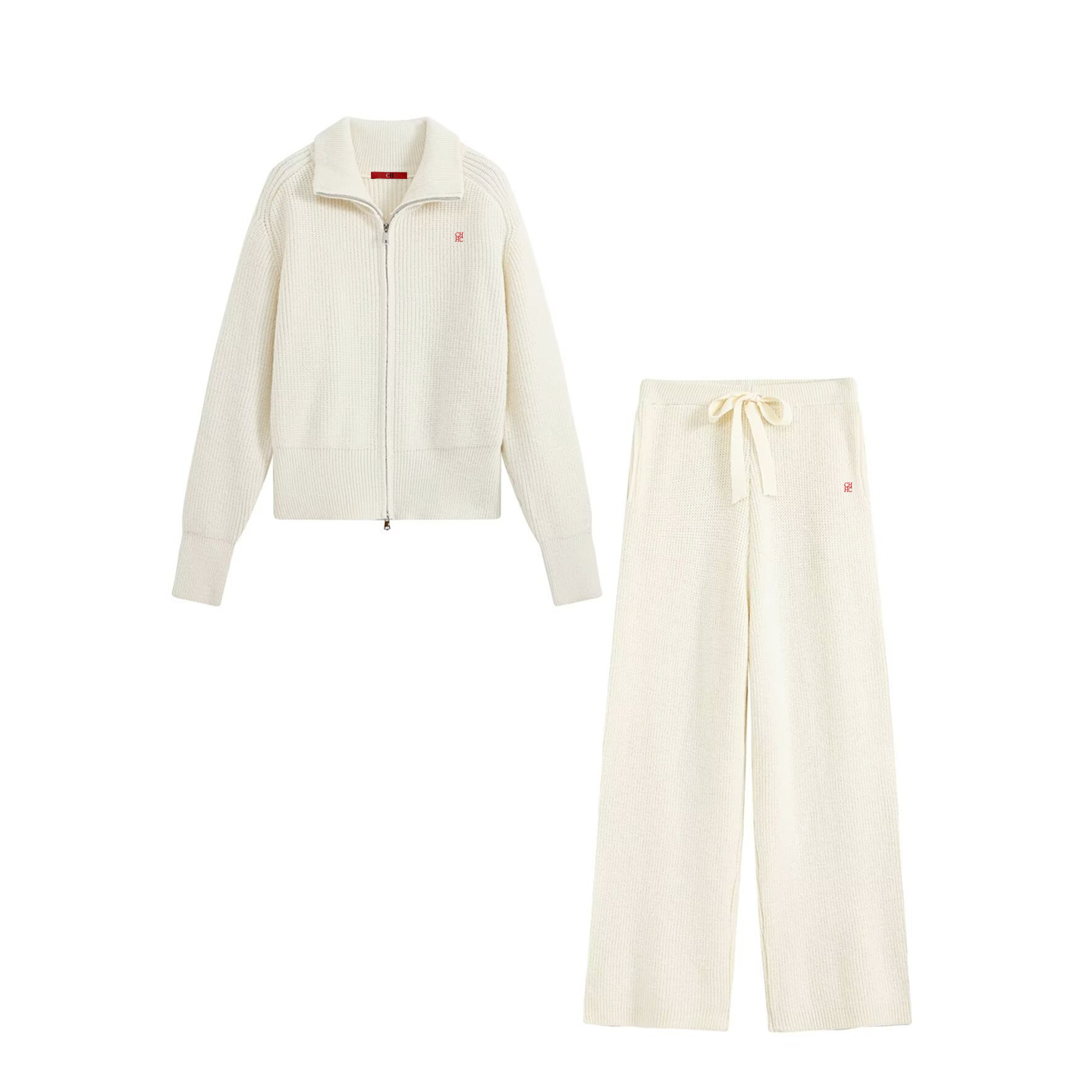 ชุดเซ็ตสองชิ้นสำหรับผู้หญิง คอ - Embellish Knit บทวิจารณ์และราคา