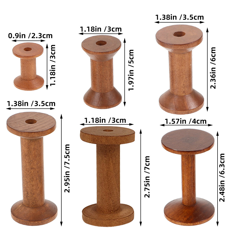 6 ชิ้น กระสวยไม้สไตล์วินเทจ ที - Embroidery Craft บทวิจารณ์และราคา