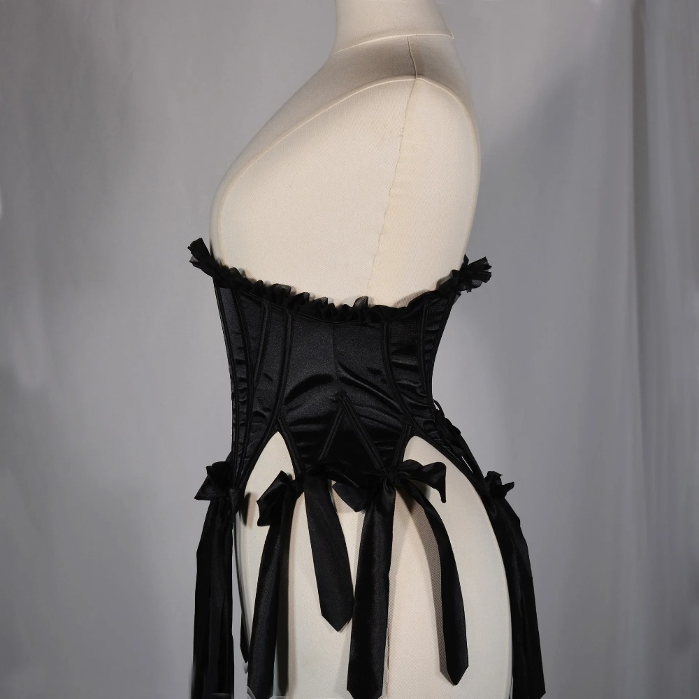 เสื้อคอร์เซ็ตสีดำสำหรับผู้หญิง - Tassel Fringe Trim บทวิจารณ์และราคา