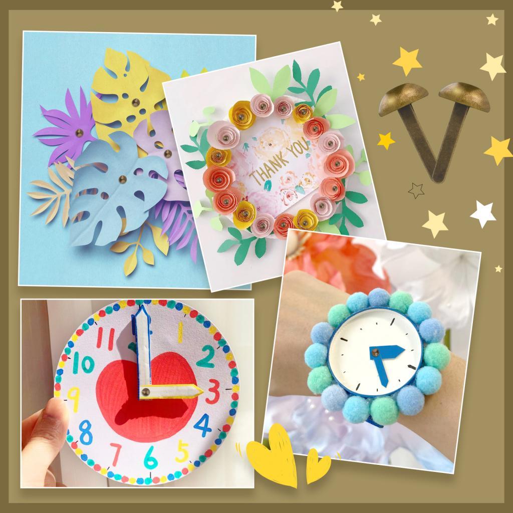 หมุดโลหะสีเงินรูปทรงมินิ สำหรั - Embellishments For Scrapbooking บทวิจารณ์และราคา