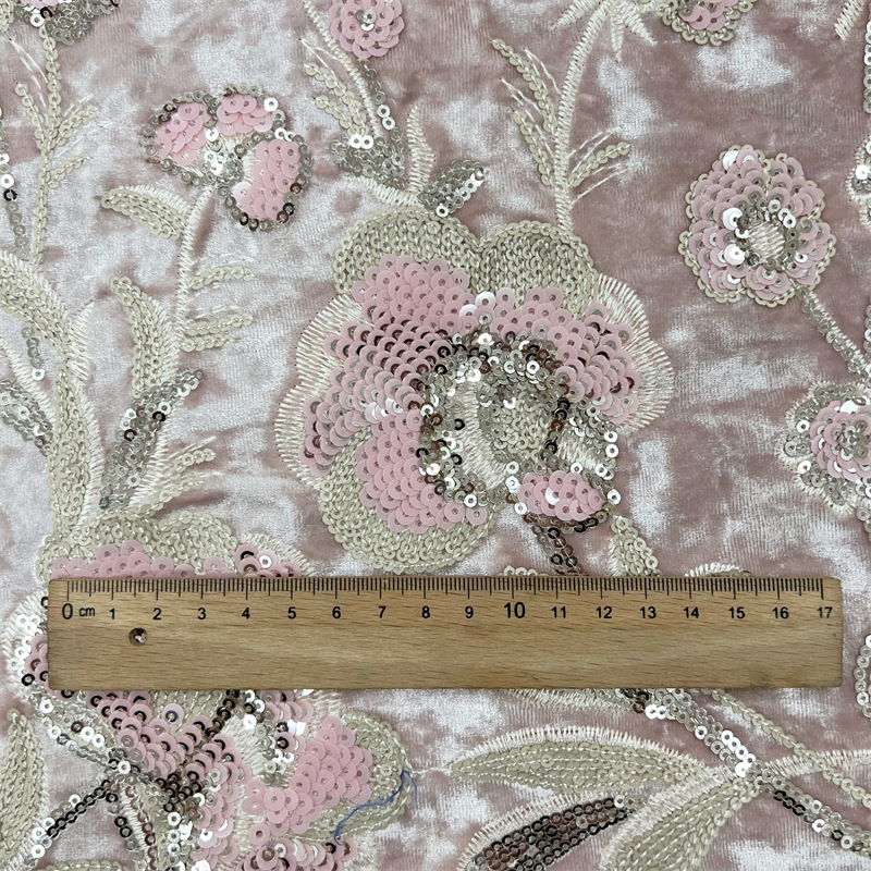 ผ้ากำมะหยี่ปักลายดอกไม้ประดับเ - Embellish Knit บทวิจารณ์และราคา