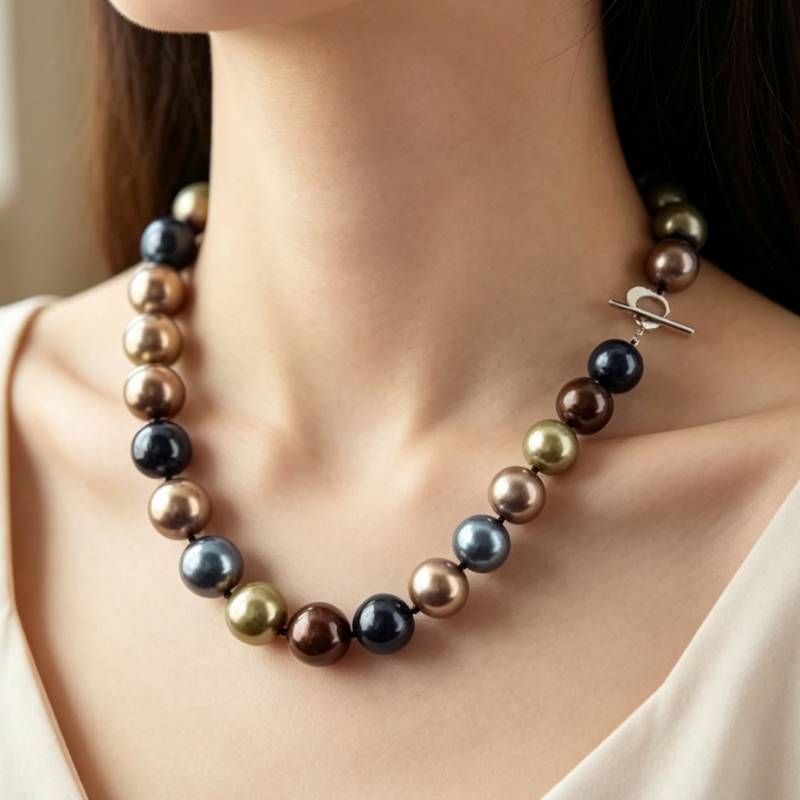 ขนาดใหญ่12มม.MulticolorรอบSout - Pearl Trim Chain บทวิจารณ์และราคา