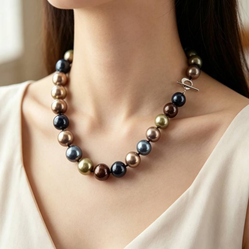 ขนาดใหญ่12มม.MulticolorรอบSout - Pearl Trim Chain บทวิจารณ์และราคา