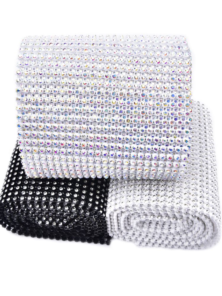 ผ้าตาข่ายคริสตัลเพชร 24 แถว สี - Crystal Mesh Fabric บทวิจารณ์และราคา